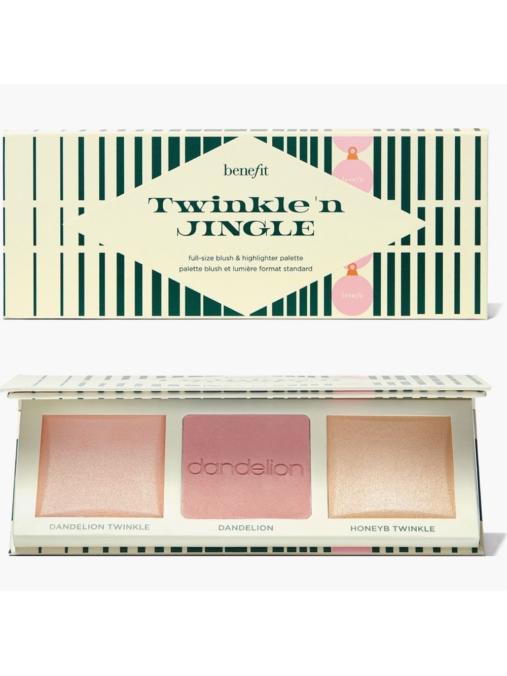 BENEFIT COSMETICS Twinkle ‘n Jingle Blush & Highlighter Palette Ltd Ed. $101 NIB